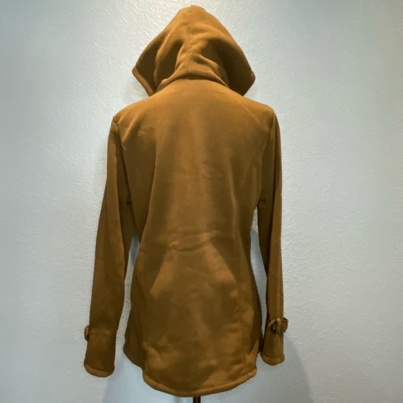 Soft Hooded Zip & Toggle Buttons Women’s XXL Brown Sweatshirt Jacket. - Picture 5 of 10